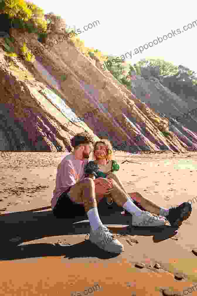 A Couple Embracing Against A Backdrop Of The Basque Coastline, The Setting Sun Casting A Golden Glow Hot Basque: A French Summer Novel 2