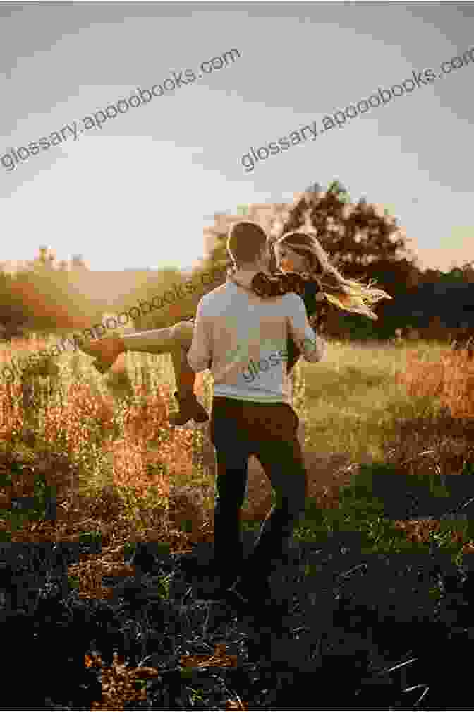 A Couple Embracing In A Field, Surrounded By Soft, Golden Light Memories Of Glass Melanie Dobson