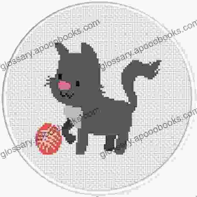 A Cross Stitch Pattern Of A Playful Cat Chasing A Ball Of Yarn Counted Cross Stitch Patterns: Cat Cross Stitch Patterns 49