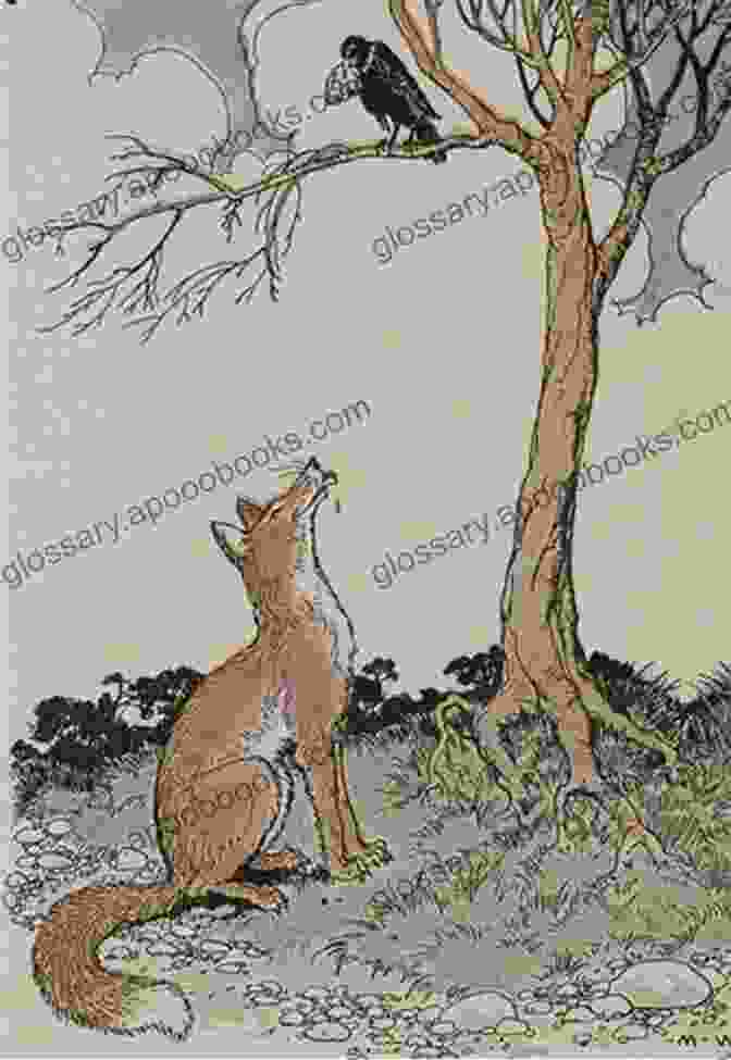 A Depiction Of Aesop's Fable 'The Fox And The Hound,' Showcasing The Cunning And Resourcefulness Of Canines Dog Acts Delphi Classics