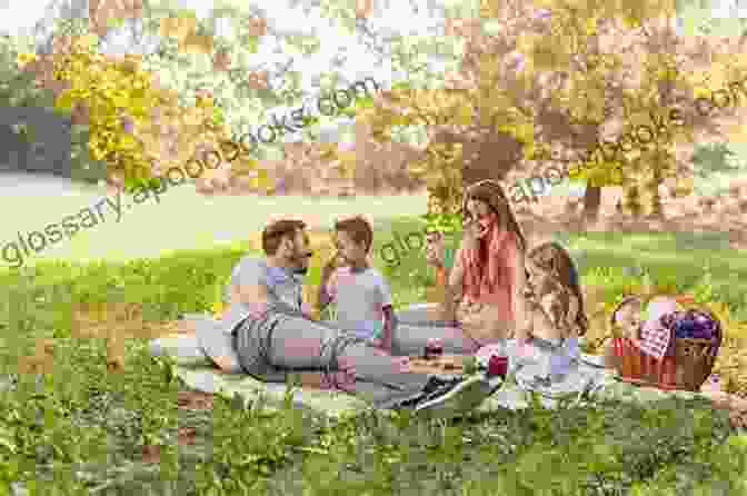 A Family Having A Picnic In A Park, Under A Blue Sky With White Clouds. The Blackstock Children: Poems Denis Stokes