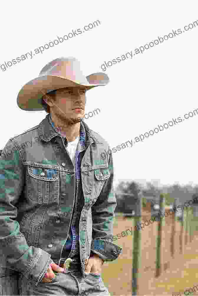 A Handsome Cowboy With Rugged Features And Piercing Blue Eyes, Leaning Against A Fence Heartland Faith (A Heartland Cowboy Christmas Sweet Romance 9)