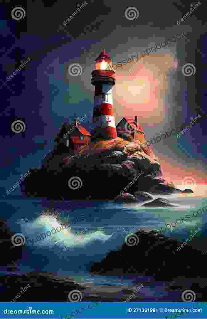 A Lighthouse Stands On A Rocky Outcropping, Its Beam Of Light Cutting Through The Darkness And Illuminating The Surrounding Waters 60 Lighthouses: Photographs By Kevin Woyce