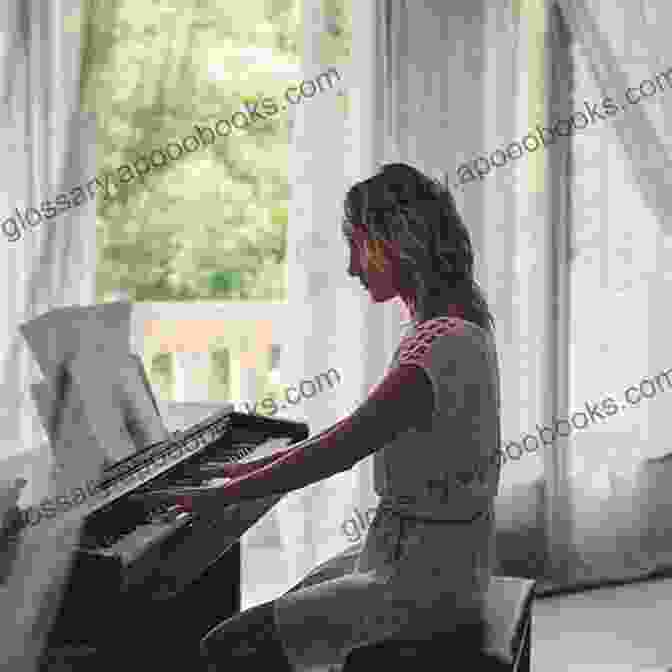 A Woman Playing The Piano, With A Look Of Determination And Hope On Her Face. A Pianist Under The Influence