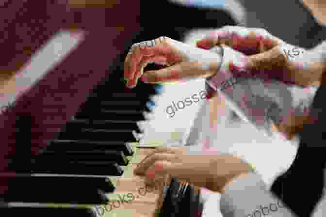 A Young Piano Student Diligently Practices, Her Fingers Dancing Across The Keyboard. Premier Piano Course: Technique 1A