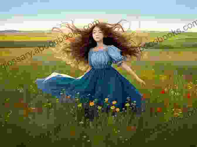 A Young Witch Sits In A Field Of Wildflowers, Her Long Hair Blowing In The Wind. She Is Surrounded By A Circle Of Ancient Trees, And The Leaves Of The Trees Are Turning A Vibrant Shade Of Gold. The Witch Is Holding A Book In Her Hands, And She Is Looking Up At The Sky. The Sky Is A Deep Blue, And The Stars Are Twinkling. A Leaf On The Wind Of All Hallows: An Outlander Novella