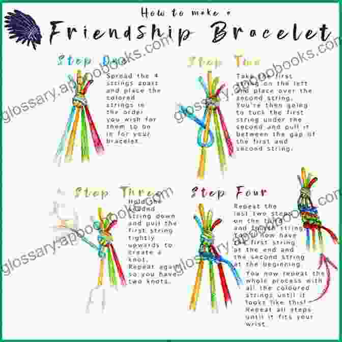 An Instructional Guide Showing The Steps To Tie Various Friendship Bracelet Knots. Ultimate Friendship Bracelets Ebook: Make 12 Easy Bracelets Step By Step (Downloadable Material Included)