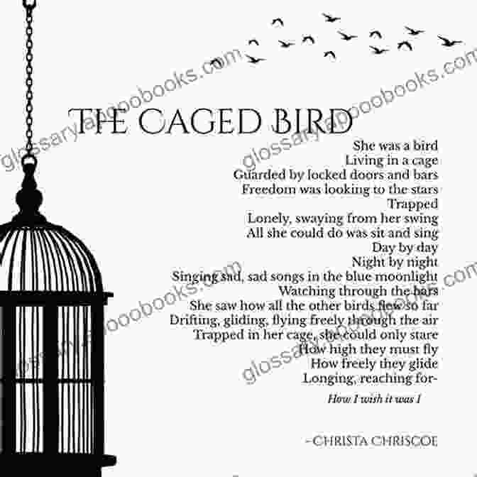 Caged New And Selected Poems Book Cover With A Bird In A Cage, Symbolizing The Voices Trapped Within. Caged: New And Selected Poems