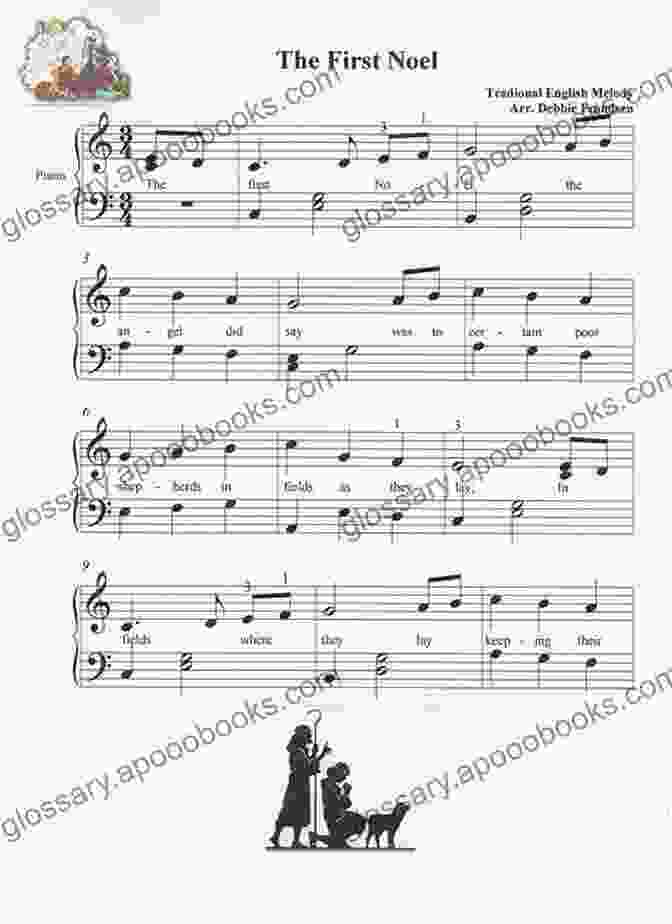 Image Of The Sheet Music For 'The First Noel' Christmas Carols For Trombone With Piano Accompaniment Sheet Music 1: 10 Easy Christmas Carols For Beginners