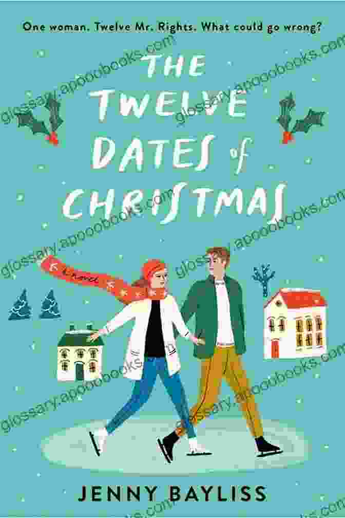 The Twelve Dates Of Christmas Book Cover With A Woman In A Red Dress Holding A Mistletoe A Very Lucky Christmas: A Laugh Out Loud Romance To Lift Your Festive Spirits