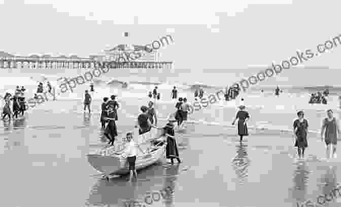 Vintage Postcard Depicting A Group Of People On A Beach In The Early 1900s. Life In A Postcard Rosemary Bailey