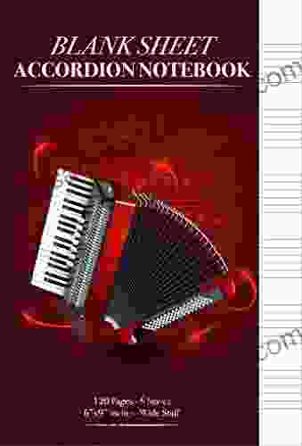 Music Accordion Notebook Blank Sheet Music For Accordion Practical Accordion Tablature Staff 120 Pages 6x9 Inches Notebook Paper (Red Cover) (Music Notebook 5)